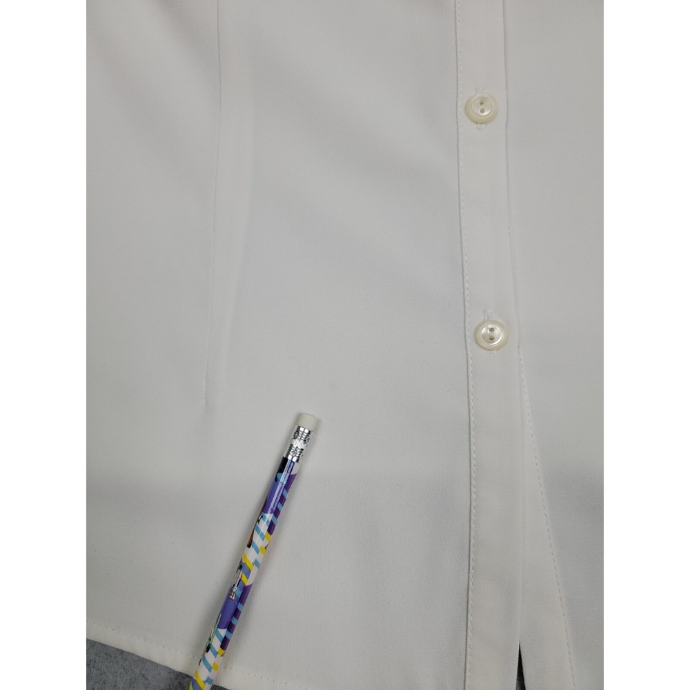 Pendleton White Button Up Ruffled‎ Front Size 8 - Picture 8 of 11